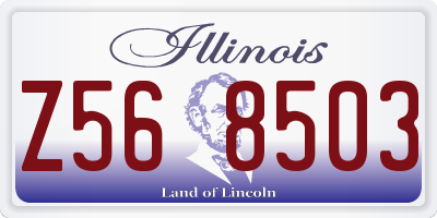 IL license plate Z568503