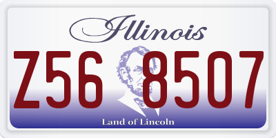 IL license plate Z568507