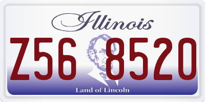 IL license plate Z568520