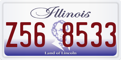 IL license plate Z568533