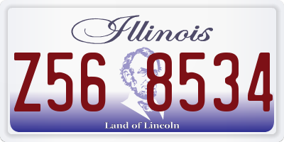 IL license plate Z568534