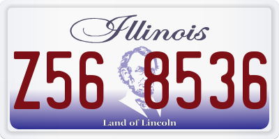 IL license plate Z568536