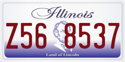 IL license plate Z568537