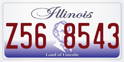 IL license plate Z568543