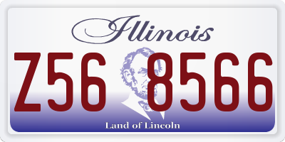 IL license plate Z568566