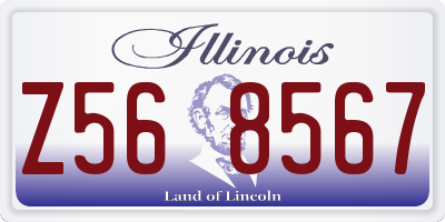 IL license plate Z568567