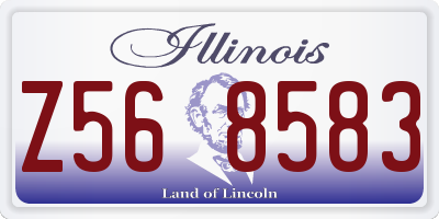 IL license plate Z568583