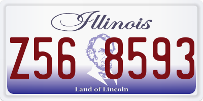 IL license plate Z568593