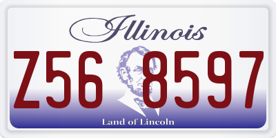 IL license plate Z568597