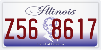 IL license plate Z568617