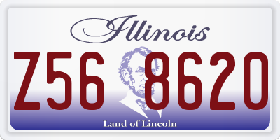 IL license plate Z568620