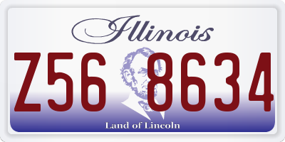 IL license plate Z568634