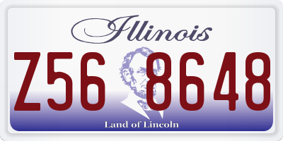 IL license plate Z568648