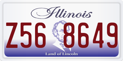 IL license plate Z568649