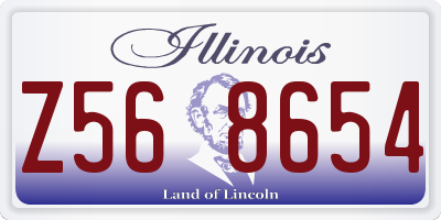 IL license plate Z568654