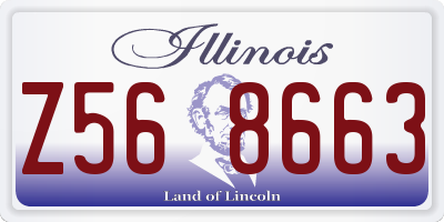 IL license plate Z568663