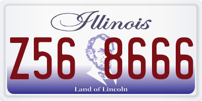 IL license plate Z568666
