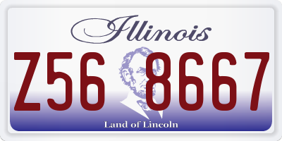 IL license plate Z568667