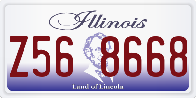 IL license plate Z568668