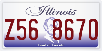 IL license plate Z568670