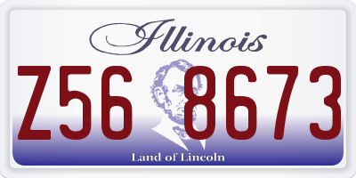 IL license plate Z568673