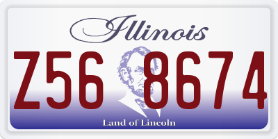IL license plate Z568674