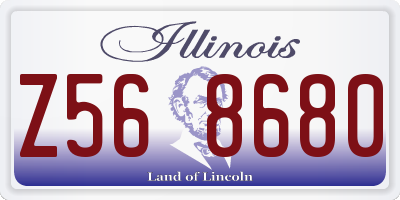 IL license plate Z568680