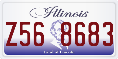 IL license plate Z568683