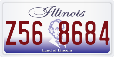 IL license plate Z568684