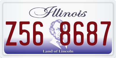 IL license plate Z568687