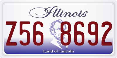 IL license plate Z568692