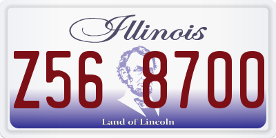 IL license plate Z568700