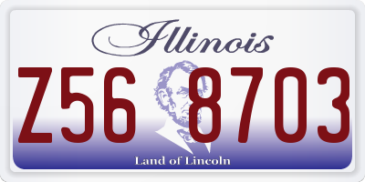 IL license plate Z568703
