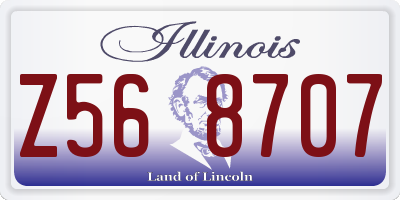 IL license plate Z568707