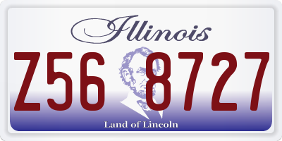 IL license plate Z568727