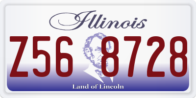 IL license plate Z568728