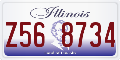 IL license plate Z568734