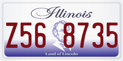 IL license plate Z568735
