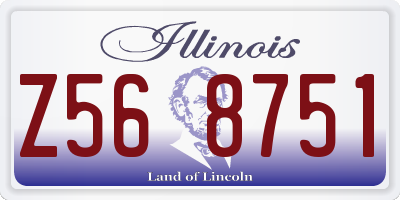 IL license plate Z568751