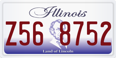 IL license plate Z568752