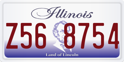 IL license plate Z568754