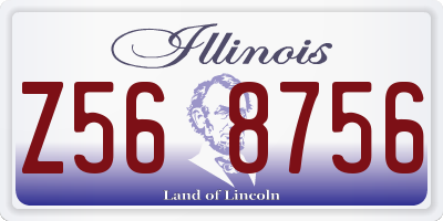 IL license plate Z568756