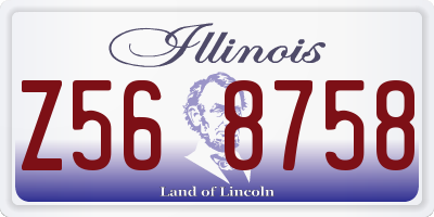 IL license plate Z568758