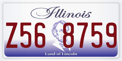IL license plate Z568759