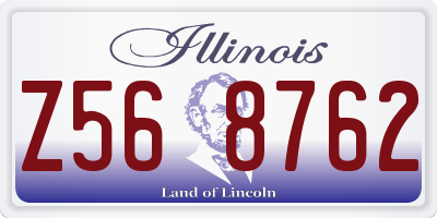 IL license plate Z568762