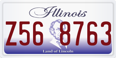 IL license plate Z568763