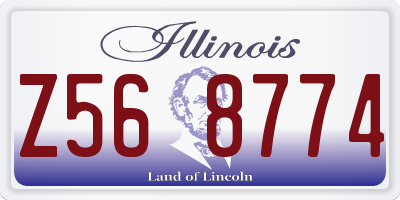 IL license plate Z568774