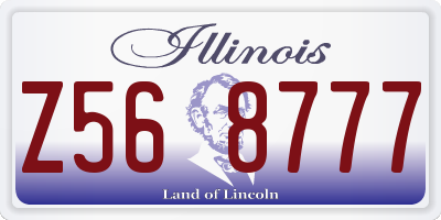IL license plate Z568777