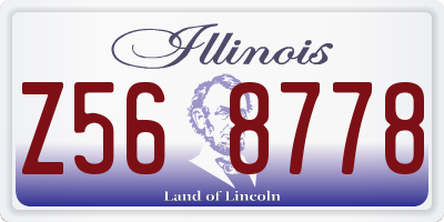 IL license plate Z568778