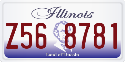 IL license plate Z568781